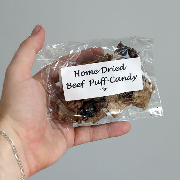 package of beef puff treats 