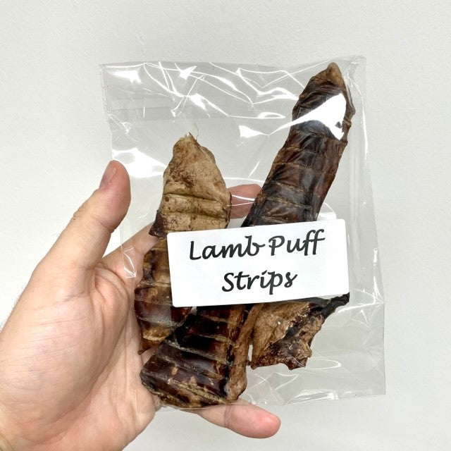 bag of lamb puff treats 
